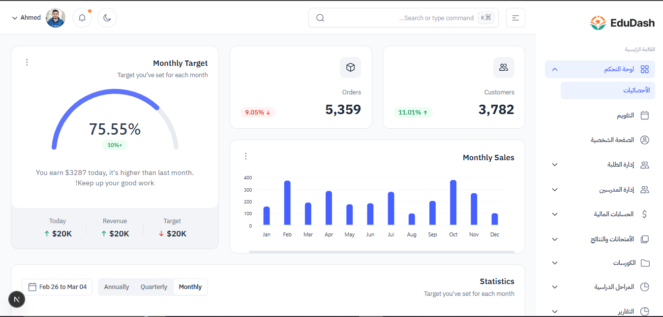 Advanced LMS Dashboard